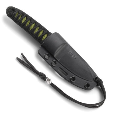 Asystent otwierania: Nie | Ostrze ząbkowane: Nie | Futerał: Nylonowy z włóknem szklanym | Opakowanie: karton | Waga (g): 80 | Rodzaj ostrza:: Drop point | Stal: 8Cr13MoV | Wykończenie ostrza: Czarny azotek tytanu + zdobienie | Grubość ostrza (cm): 0.35 | Rękojeść: Pleciona | Twardość materiału ostrza::: 56-58 HRC | Projektant: Lucas Burnley | Długość całkowita (cm): 15.9 | Blokada ostrza: Ostrze stałe | Długość ostrza (cm): 7.2 - LifeGun.pl Nóż CRKT 2470 Burnley Achi-8