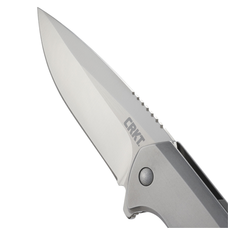 Asystent otwierania: IKBS | Ostrze ząbkowane: Nie | Opakowanie: Pudełko kartonowe | Waga (g): 165 | Rodzaj ostrza:: Drop point | Stal: AUS 8 | Wykończenie ostrza: Satynowe | Długość po złożeniu (cm): 10.9 | Długość ostrza (cm): 8.4 | Twardość materiału ostrza::: 57-59 HRC | Projektant: Liong Mah | Długość całkowita (cm): 19.5 | Blokada ostrza: Frame Lock | Grubość ostrza (cm): 0.30 | Rękojeść: 420J2 - LifeGun.pl Nóż Składany CRKT 3700 G.S.D Get.S**T.Done-5