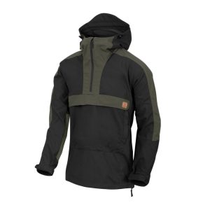 Helikon - Anorak Woodsman® Jacket - Czarny / Taiga Green - KU-WDN-DC-0109A-1