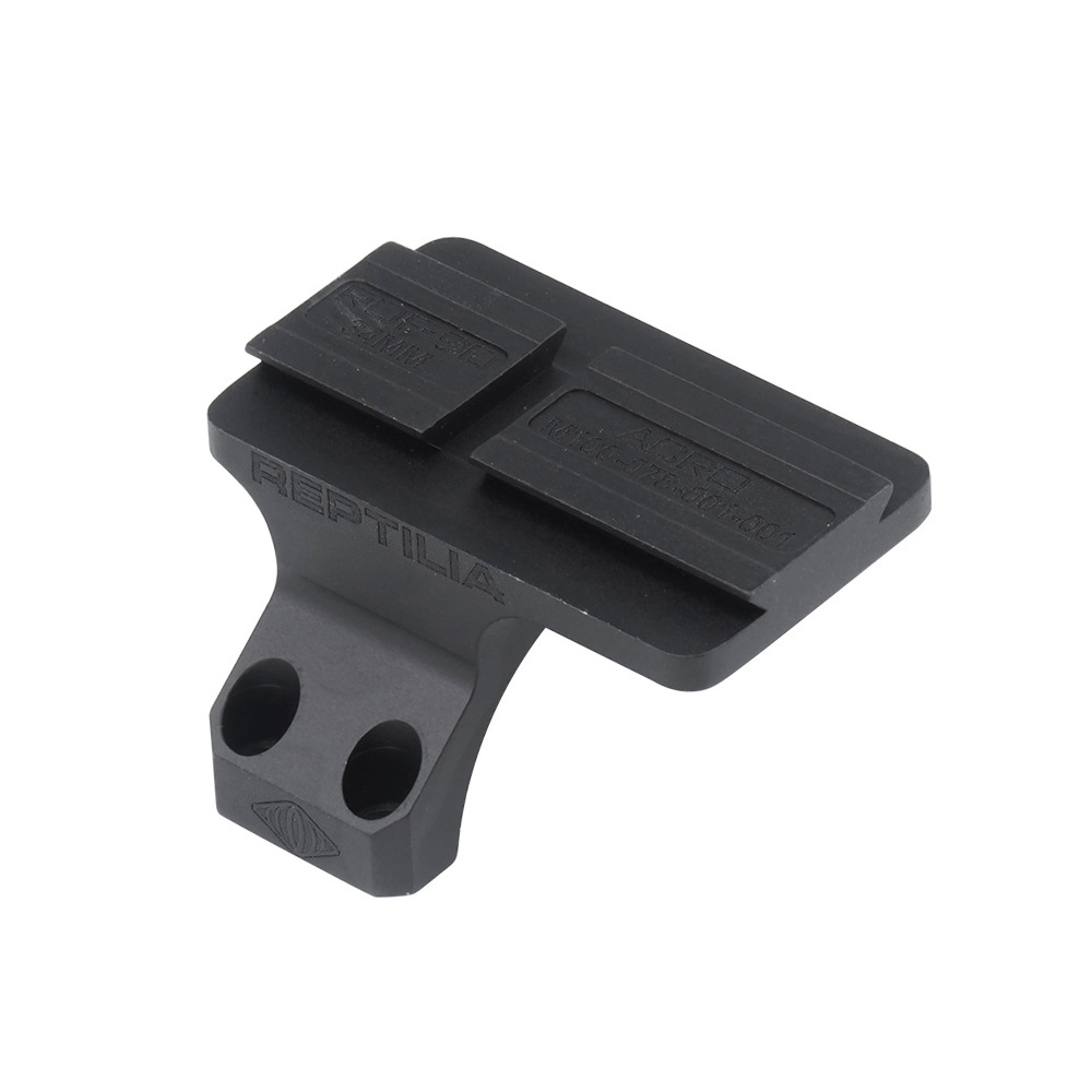 Montaż do kolimatora Aimpoint ACRO, współpracujący z montażami do lunet Reptilia AUS oraz Geissele Super Precision. Umożliwia korzystanie z kolimatora do strzelania na krótki dystans bez konieczności rezygnacji z lunety. Montaż zaprojektowano w taki sposób, by kolimator znajdował się jak najbliżej lunety bez ograniczenia widoczności. Wykonanie z anodowanego aluminium 7075 T6 zapewnia wysoką trwałość i - LifeGun.pl Reptilia - Montaż ROF-90 do AUS 34mm - Aimpoint ACRO - Czarny - 100-191-1