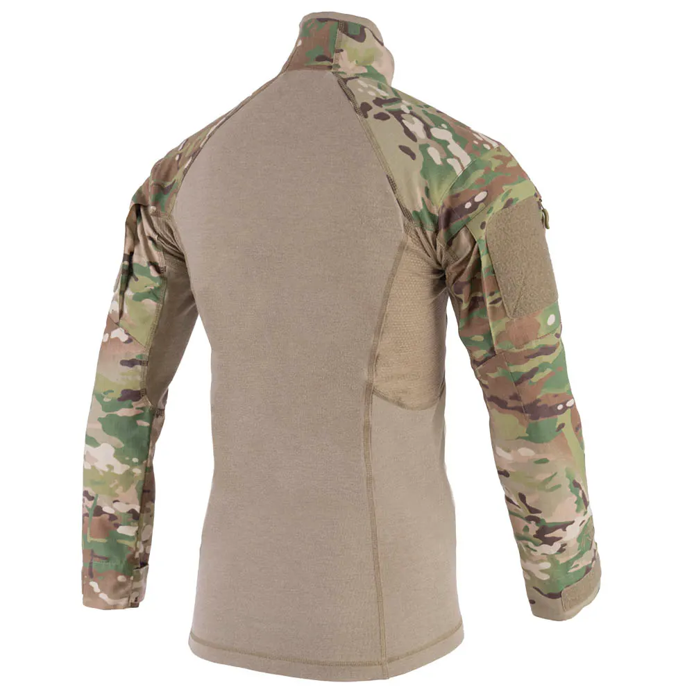 Ognioodporna bluza bojowa NFM GARM™ Combat Shirt MultiCam® FR 2.0. Oddychająca dzianina FR w korpusie, wzmocnione rękawy i karczek z tkaniny FR, panele mesh pod pachami, płaskie szwy i ergonomiczny krój pod kamizelkę. Rozmiary XS–3XL. - LifeGun.pl Bluza taktyczne NFM GARM Combat Shirt Multicam® FR 20 3