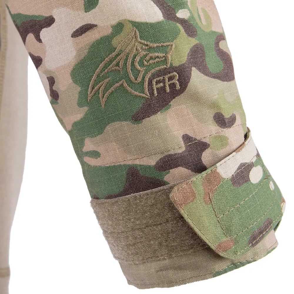 Ognioodporna bluza bojowa NFM GARM™ Combat Shirt MultiCam® FR 2.0. Oddychająca dzianina FR w korpusie, wzmocnione rękawy i karczek z tkaniny FR, panele mesh pod pachami, płaskie szwy i ergonomiczny krój pod kamizelkę. Rozmiary XS–3XL. - LifeGun.pl Bluza taktyczne NFM GARM Combat Shirt Multicam® FR 20 8