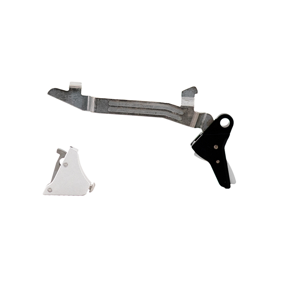 Odkryj wyczynowy spust do Glock Gen 5 Timney Trigger Red Alpha Competition, wytrzymały i precyzyjny, testowany na 10 000 strzałów bez problemu. - LifeGun.pl Spust Timney Glock 5 Silver Alpha Competition Gen5