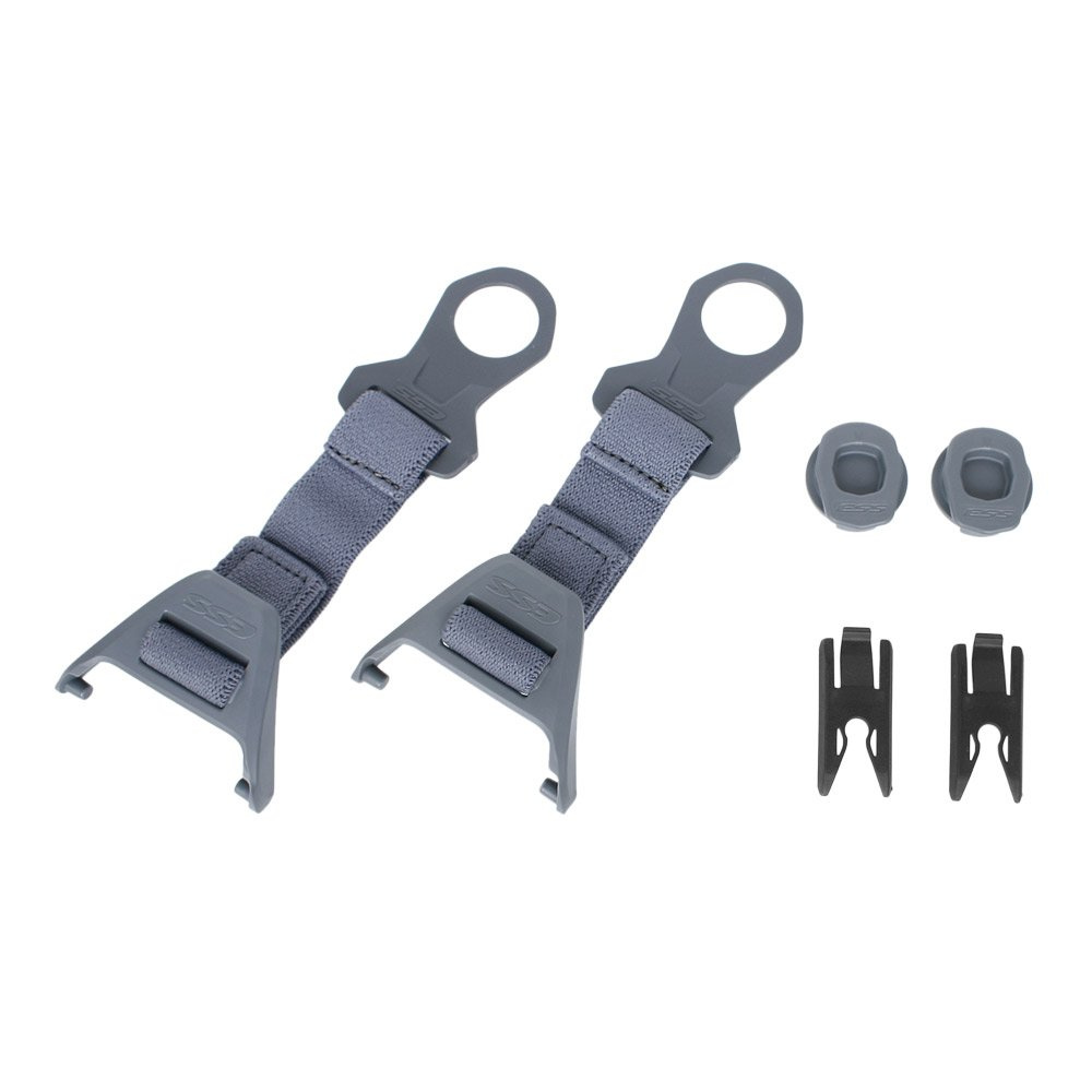 Profile Pivot™ Strap Assembly & Adapter Kit firmy ESS, pozwalajacy na zamontowanie gogli taktycznych Profile NVG do szyny montażowej hełmu lub kasku. Zestaw składa się z dwóch podpinanych do gogli ramek z elastycznymi taśmami zakończonymi montażami Pivot™ oraz zestawu Rail Kit, podpinanego do szyny hełmu. Pozwala on na zamontowanie gogli typu Profile NVG do hełmów - LifeGun.pl ESS - Profile Pivot Strap Assembly & Adapter Kit - 740-0495-1