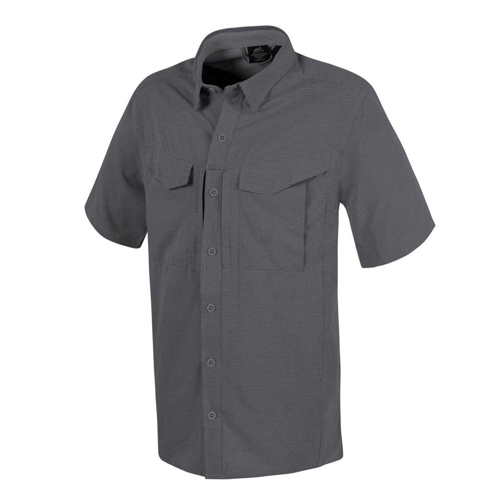 Koszula Helikon Defender Mk2 Ultralight Short Sleeve® Misty Blue KO-DUS-AP-69 to taktyczna koszula z krótkim rekawem stworzona do noszenia w ciepłe dni. Wykorzystany lekki i szybkoschnący poliester Aero-Tech, zapewnia wyjątkową oddychalność. Co sprawia, że to znakomita propozycja do użytku na strzelnicy, w pracy czy jako typowa koszula EDC. Ergonomiczny krój Defender Mk2 Ultralight, gwarantuje pełną - LifeGun.pl Helikon - Koszula Defender Mk2 Ultralight Short Sleeve - Misty Blue - KO-DUS-AP-88-1