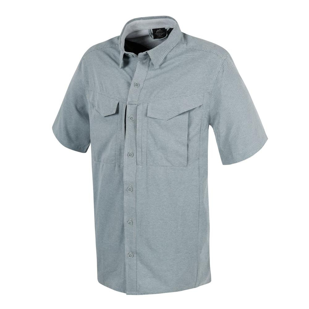 Koszula Helikon Defender Mk2 Ultralight Short Sleeve® Light Blue KO-DUS-AP-89 to taktyczna koszula z krótkim rekawem stworzona do noszenia w ciepłe dni. Wykorzystany lekki i szybkoschnący poliester Aero-Tech, zapewnia wyjątkową oddychalność. Co sprawia, że to znakomita propozycja do użytku na strzelnicy, w pracy czy jako typowa koszula EDC. Ergonomiczny krój Defender Mk2 Ultralight, gwarantuje pełną - LifeGun.pl Helikon - Koszula Defender Mk2 Ultralight Short Sleeve - Light Blue - KO-DUS-AP-89-1