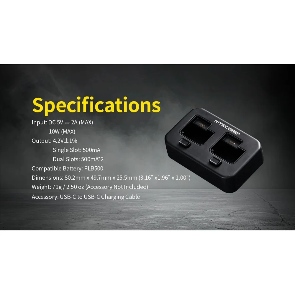 ŁADOWARKA - NITECORE PLC500 4 ŁADOWARKA – NITECORE PLC500
