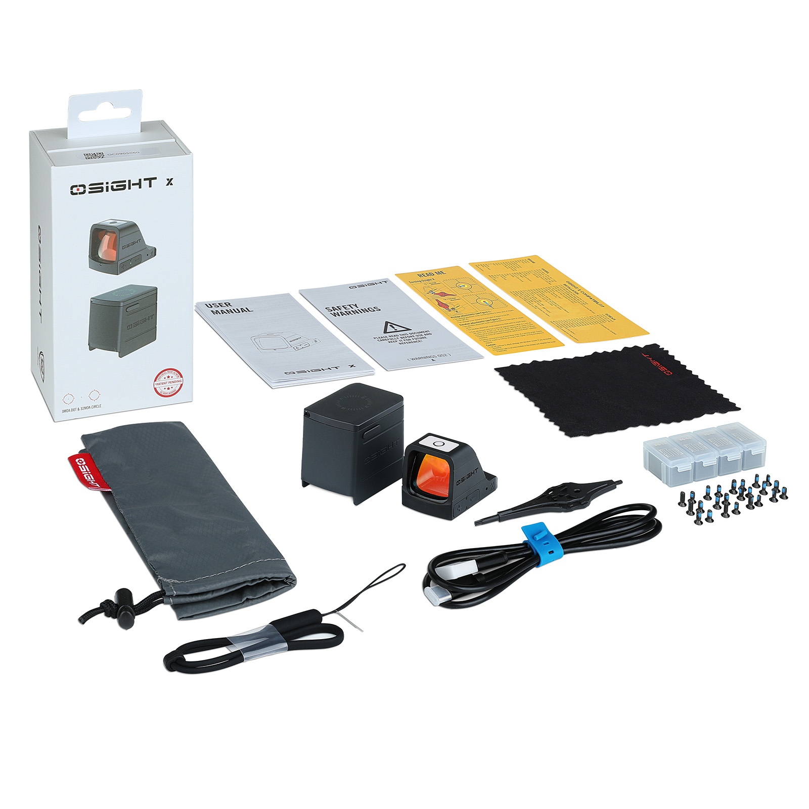 OSIGHT X 3 MOA RED DOT to otwarty kolimator wykonany z bardzo wytrzymałego i lekkiego aluminium 7075 T6 pokrytego czarną, matową powłoką.Konstrukcja jest wodoodporna i posiada klasę szczelności IPX6.Soczewka o wymiarach 21,5 x 24 mm jest pokryta antyrefleksyjną powłoką Multi-Coated, gwarantując wysoką transmisję światła i redukcję odbić.W kolimatorze zastosowano trzy rodzaje znaków celowniczych, kropkę 3 MOA oraz okrąg 32 MOA, których można - LifeGun.pl KOLIMATOR OLIGHT OSIGHT X 3 MOA RED DOT & 32 MOA CIRCLE-5