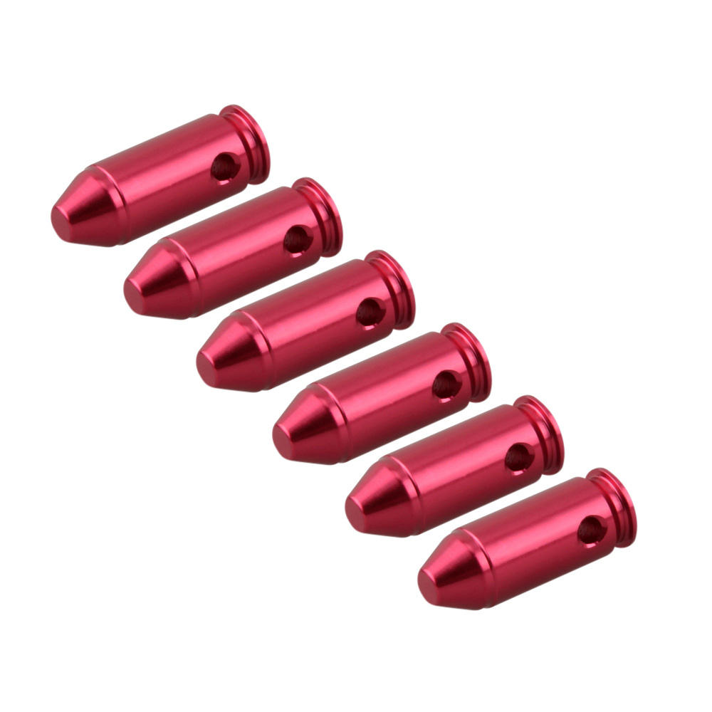 GunPany - Zbijaki do broni Snap Caps - .40 S&W - Aluminium - 6 sztuk - Czerwone - SCSC-09-1