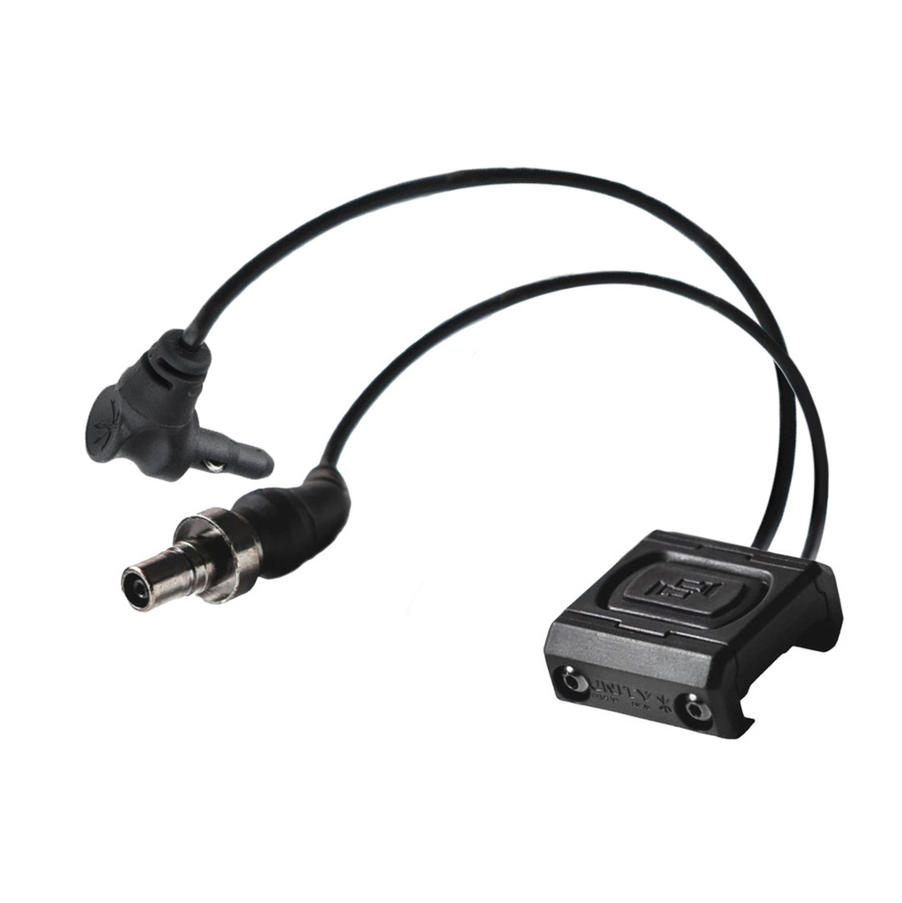 Unity Tactical - Włącznik żelowy na kablu ModButton Lite Sync - SureFire/Crane Laser - 7" - Czarny - MBL2-BLK-SF/CL-7-1