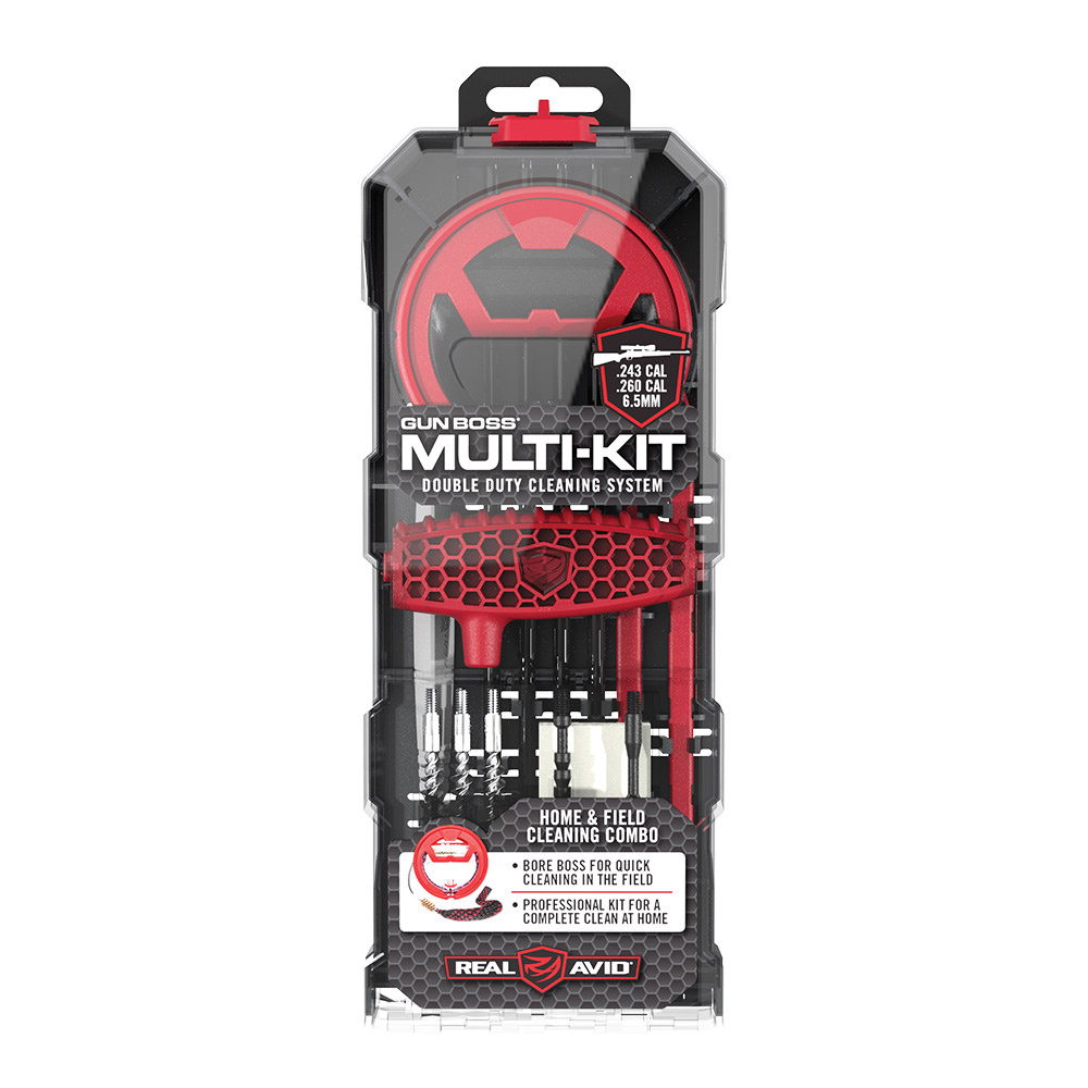 Real Avid - Zestaw narzędzi do czyszczenia broni Gun Boss Multi-Kit - .243/.260/6,5 mm - AVGBMK243-1