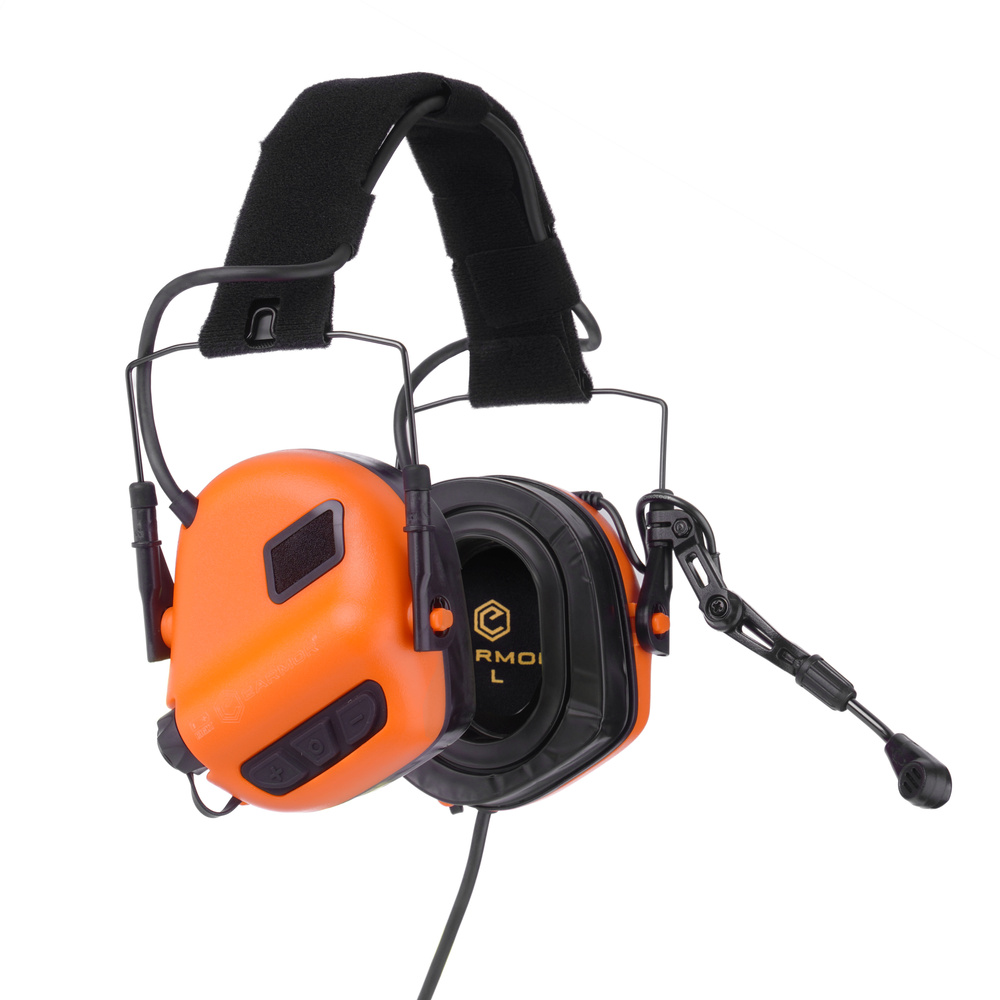 Earmor - Aktywne ochronniki słuchu M32 PLUS - Vivid Orange - M32-OG (PLUS)-1