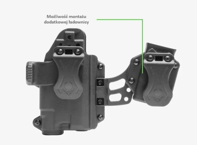 Noś broń bez ograniczeń dzięki nowej, uniwersalnej kaburze Photon. Kabura posiada najlepsze rozwiązania do przenoszenia broni palnej, jest wszechstronna, komfortowa i niezawodna. Kabura Photon została zaprojektowana tak, aby spełnić wszystkie Twoje potrzeby w jednej kaburze. - LifeGun.pl Sidecar TLR 1.png