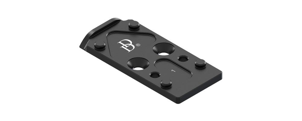 Płytka montażowa pod kolimator dla pistoletu DANIEL H9 footprint Shield STD 1 plate std.jpg