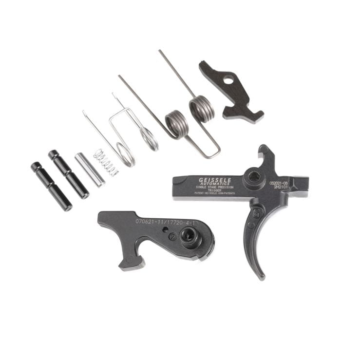 Spust jednostopniowy Geissele SSP zakrzywiony do AR-15 2 single stage precision trigger curved bow m4 parts view.jpg