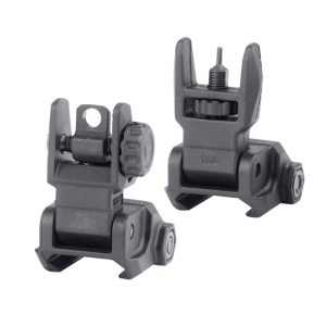 DLG Tactical - Składane przyrządy celownicze Low Profile Sight Set - Czarne - DLG-166-1