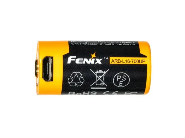 Fenix Akumulator Li ion 16340 RCR123 700mAh 3 6V USB ARB L16 700UP 23554 2