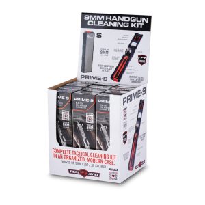 Real Avid - 12 zestawów z ekspozytorem do czyszczenia broni Prime-9 - .357/.38/9 mm - AVGCK9MM-12D-1