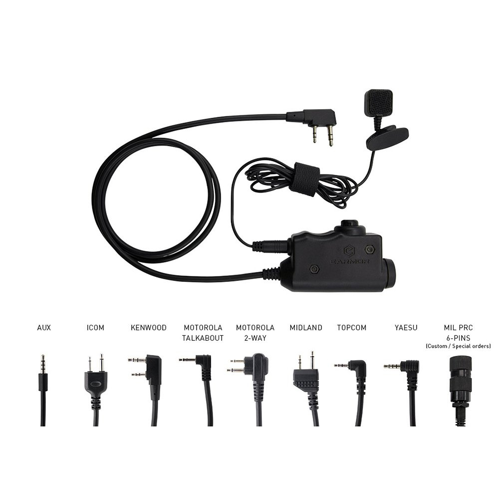 Earmor - M51 PTT Military Standard Version - Kenwood - M51-KEN 3 Zdjęcie 3 — SPC-16754