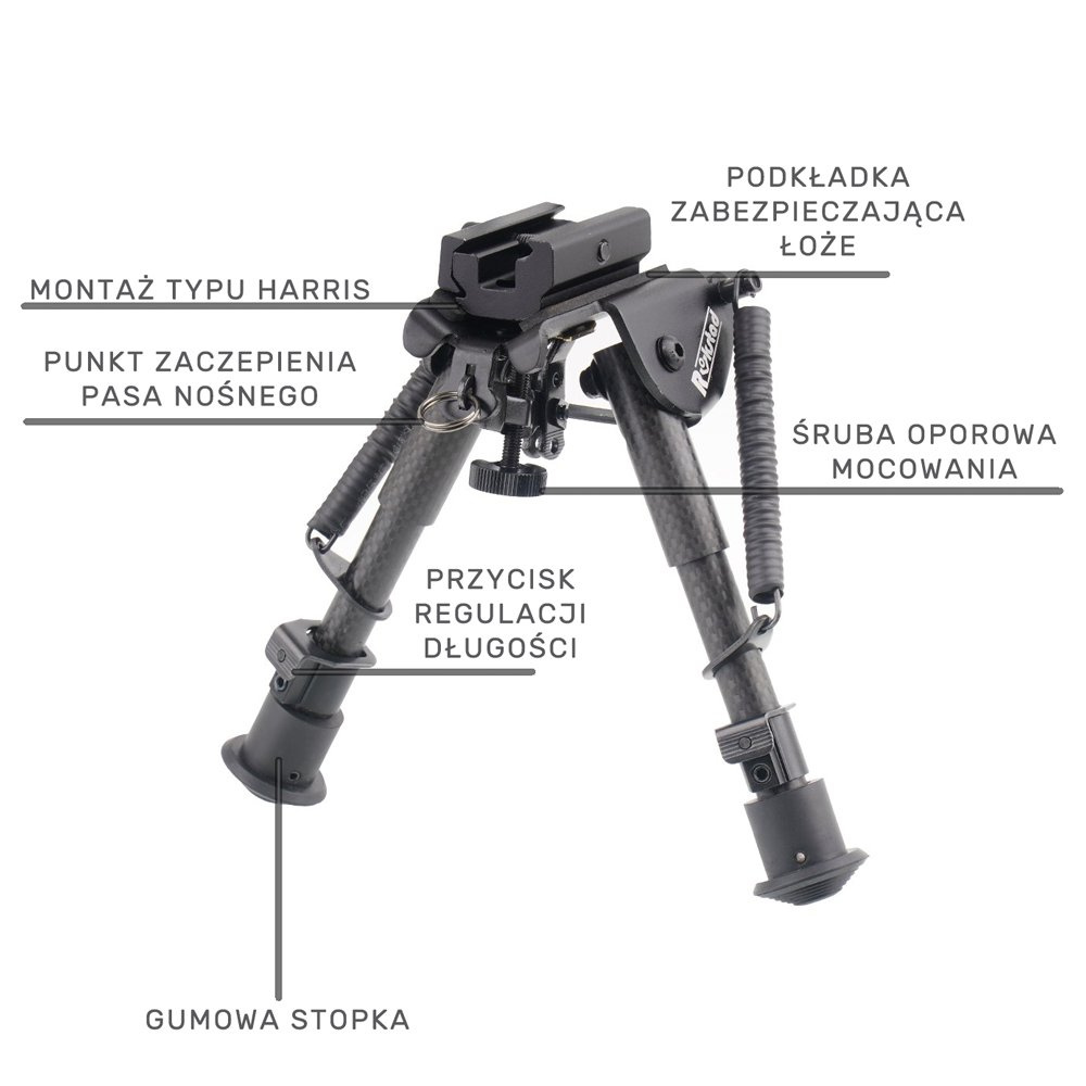 Rokstad - Dwójnóg składany - Obrotowy - 155-230 mm - RSCFS-06 5 Zdjęcie 5 — SPC-33480