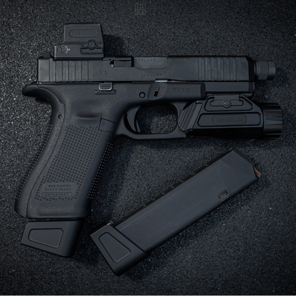 Powiększona stopka magazynka FTCS do Glocka +3 naboje - Graphite Black H-146 5 Zdjęcie 6 — SPC-45951