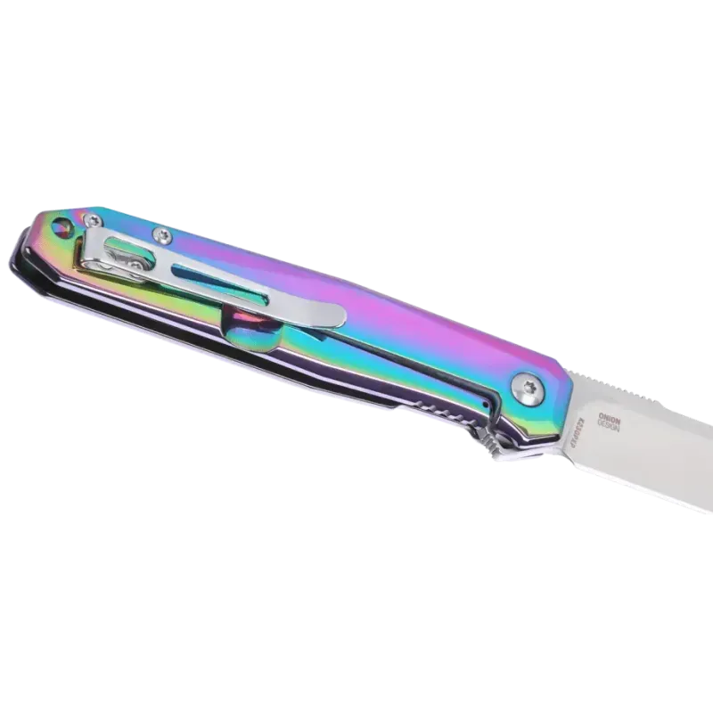 Nóż składany CRKT Facet z ostrzem ze stali 12C27 3 Nóż CRKT K230PXP Facet Iridecent-3