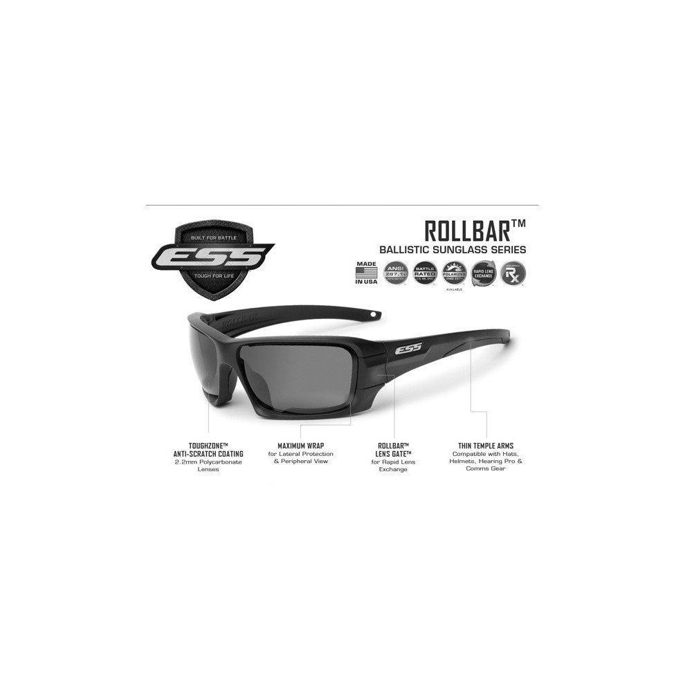 ESS - Rollbar Silver Logo Kit - Czarne - Clear / Smoke Gray - EE9018-03 2 Zdjęcie 1 — SPC-11584