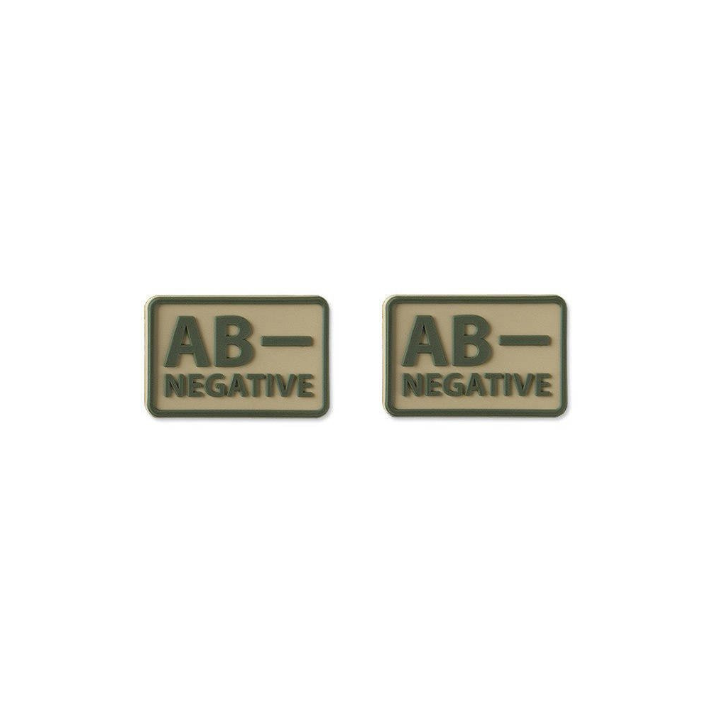 Helikon - Naszywka PVC - Grupa Krwi - AB- NEG - Khaki - 2 szt. 2 Zdjęcie 2 — SPC-14214