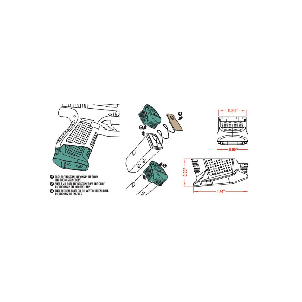 Strike Industries - Enhanced Magazine Plate - Glock 42 - EMP-G42 BLK 5 Zdjęcie 6 — SPC-16973