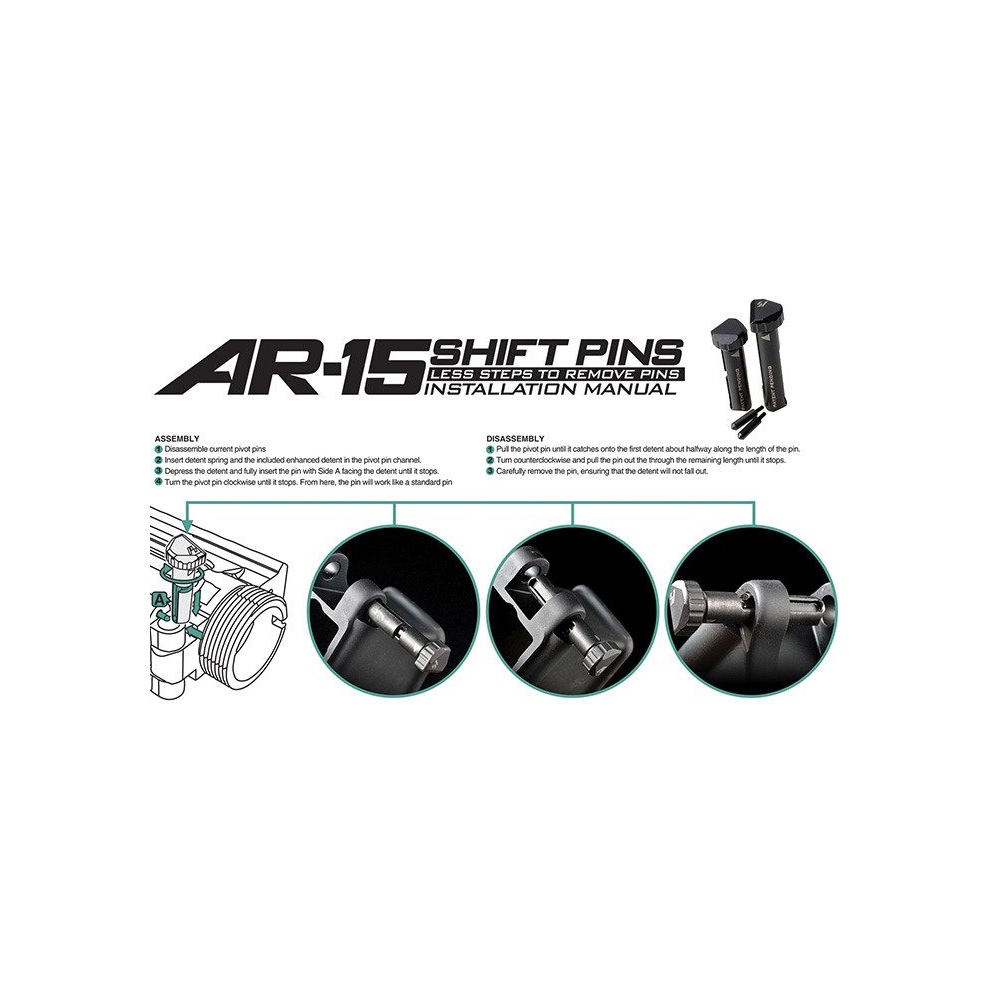 Strike Industries - Zestaw pinów Shift do AR-15 - Czarny 4 Zdjęcie 5 — SPC-18718