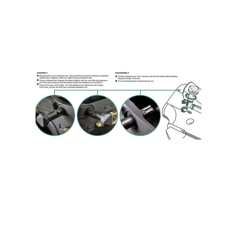 Strike Industries - Zestaw pinów Shift do AR-15 - Czarny 5 Zdjęcie 6 — SPC-18718