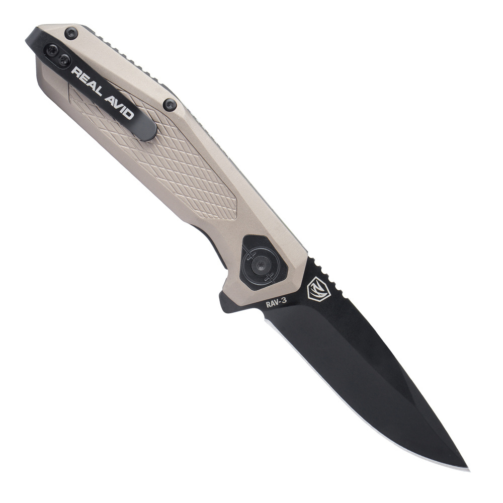 Real Avid - Nóż składany EDC RAV-3 - Aluminium - Stal nierdzewna - Brązowy - AVRAV3 4 Zdjęcie 4 — SPC-42764