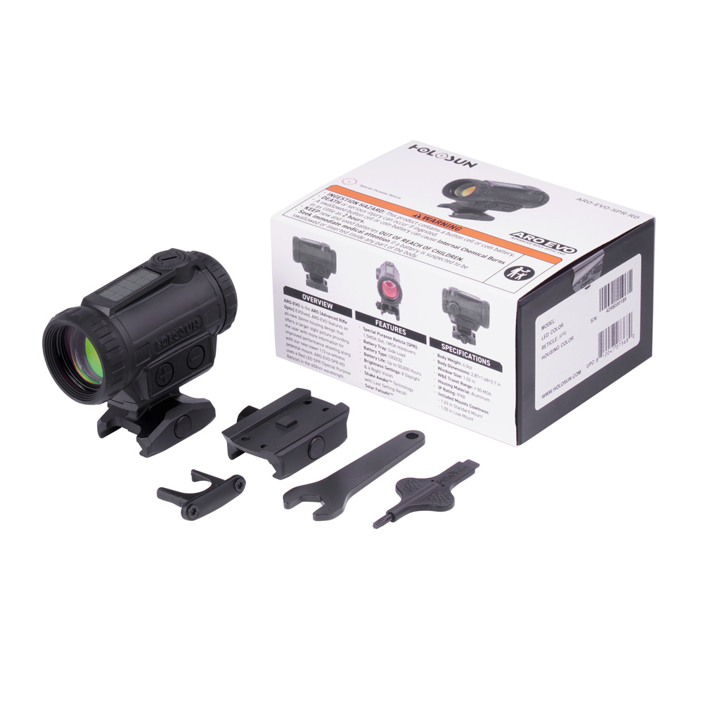 Holosun - Kolimator zamknięty ARO EVO - Solar Panel - Green Dot 2 MOA - Czarny - ARO-EVO-GR2 3 Zdjęcie 3 — SPC-46611