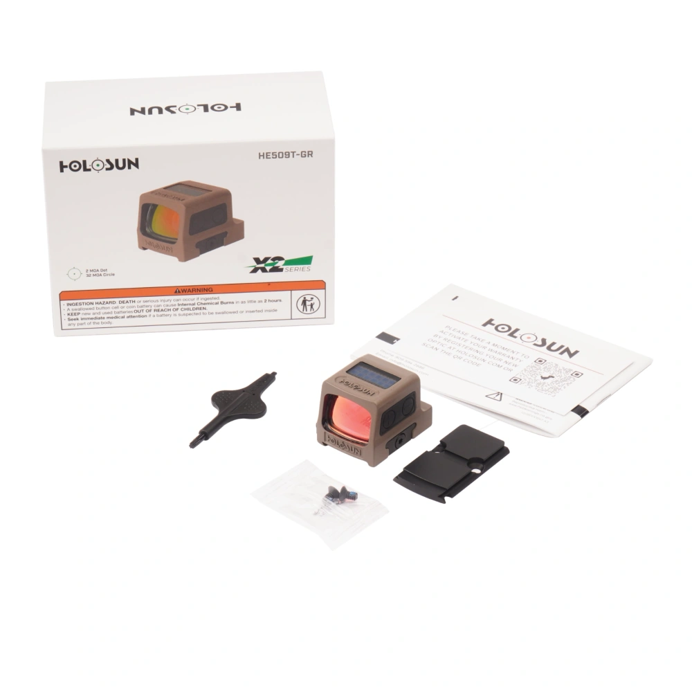 Holosun - Kolimator zamknięty 509T X2 - RMR - Zielony znak - MRS - Panel słoneczny - FDE - HE509T-X2-GR-FDE 10 Zdjęcie 10 — SPC-48865