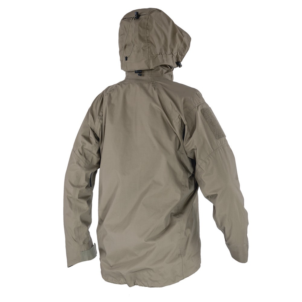 Wodoodporna Kurtka Taktyczna z Membraną NFM GARM Hard Shell 2.0 (GLUE) Raptor Green 2 HardShell Jacket lateral back HOOD 66c3.jpg