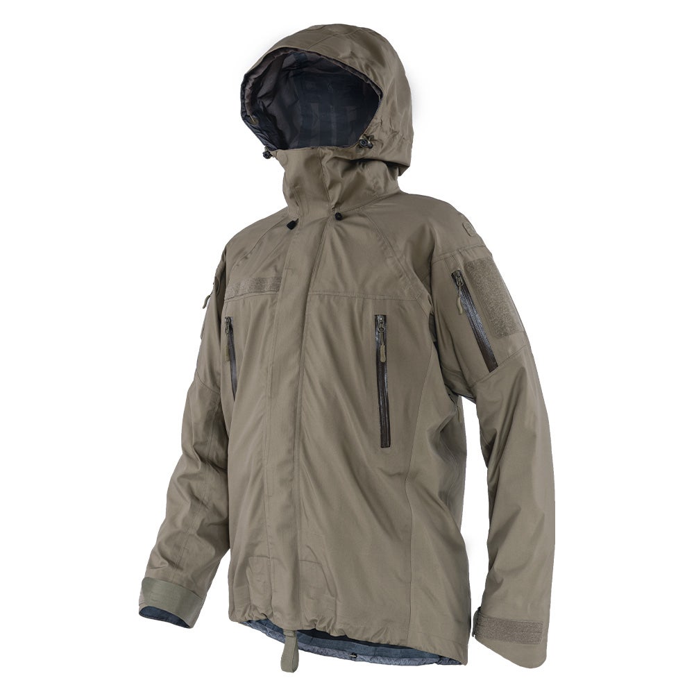Wodoodporna Kurtka Taktyczna z Membraną NFM GARM Hard Shell 2.0 (GLUE) Raptor Green 1 HardShell Jacket lateral front HOOD ab22 1.jpg