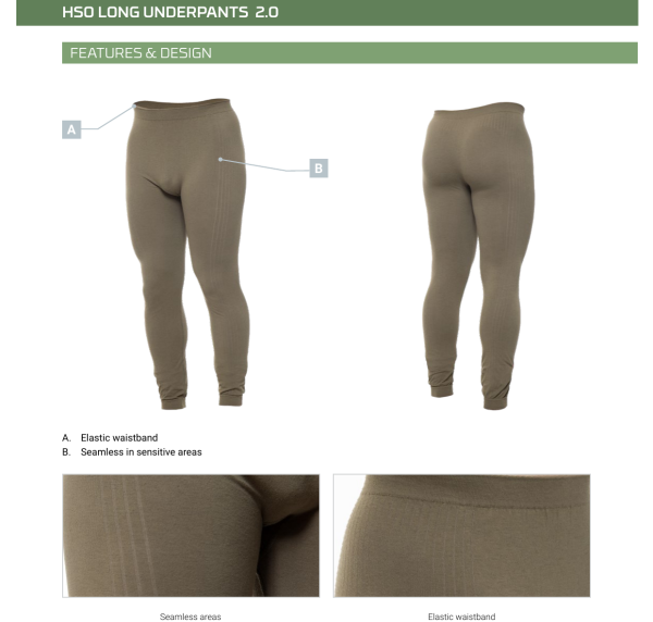 Trudnopalne termoaktywne kalesony NFM GARM 2.0 LTO Underpants 200 FR